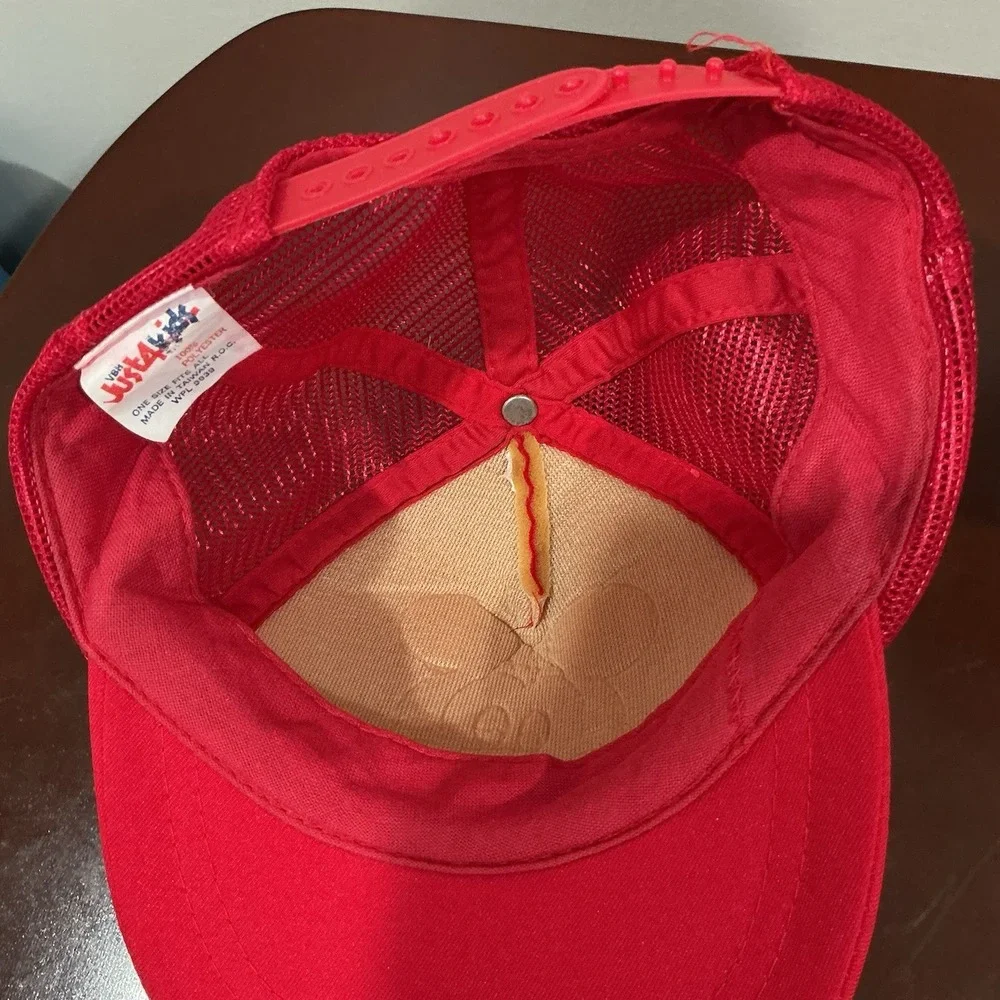 Mickey Mouse Hat Trucker Child‎ Size Red Black Mesh 80's Vintage Disney